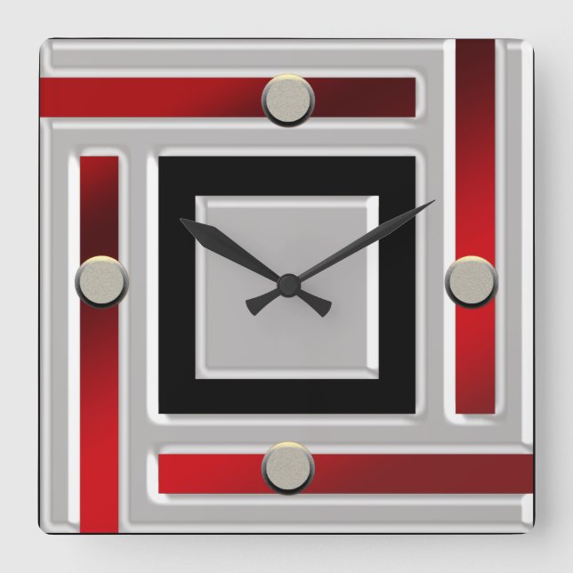 Horloge murale contemporaine ultra moderne (Recto)