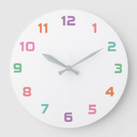 Horloge murale couleur minimaliste
