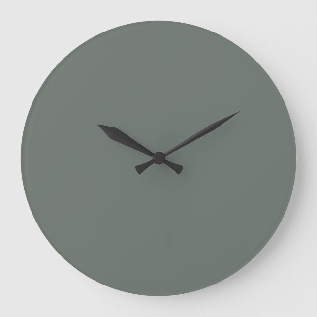 Horloge murale couleur solide - Vert sage (Recto)