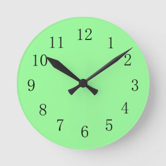 Horloge murale couleur verte de la Monnaie cool