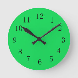 Horloge murale couleur verte très brillante Malach