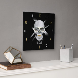 Horloge murale crâne Just Be Cool