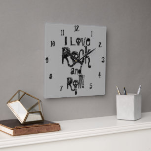 Horloge murale crânes Rock and Roll
