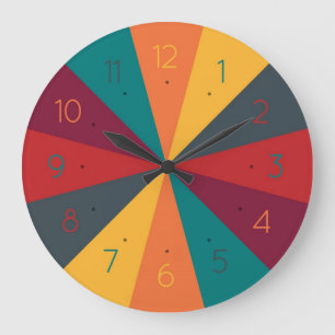 Horloge murale créative de la roue de couleur