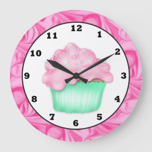horloge murale cupcake doux