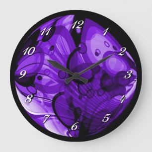 Horloge murale d'abrégé sur pourpre de Smokey