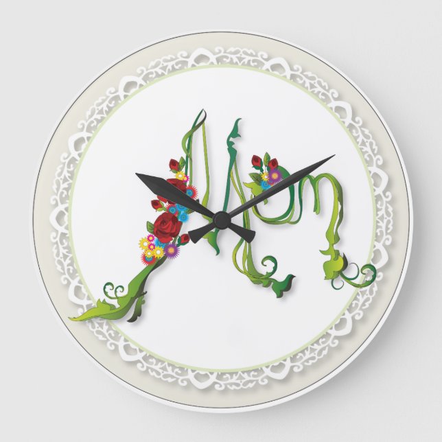 Horloge murale d'acrylique de maman (Recto)