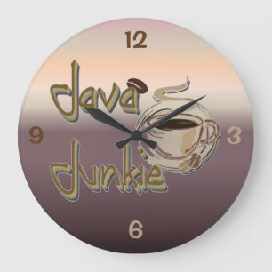 Horloge murale d'amants de café de drogué de Jav