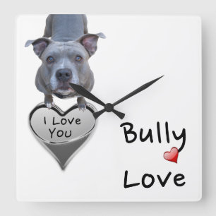 Horloge murale d'amour de despote de Pitbull