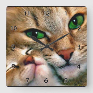 Horloge murale d'amoureux de les chats