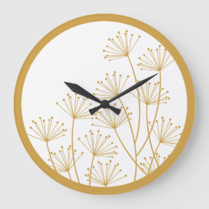 Horloge murale - Dandelions mods en or