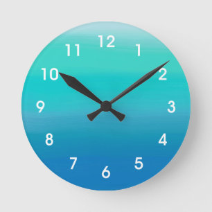 Horloge murale d'aquarelles d'océan