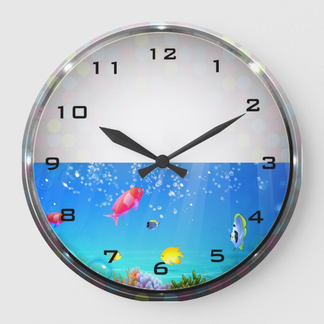 Horloge murale d'aquarium de poisson d'eau douce (Recto)