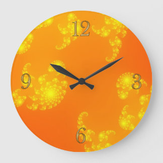 Horloge murale d'art abstrait de fractale de Julia