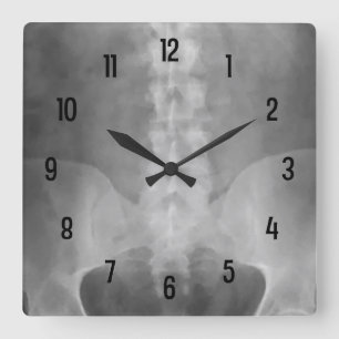 Horloge murale d'art numérique en rayons X