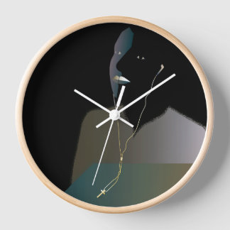 Horloge murale d'art Portrait numérique d'origine