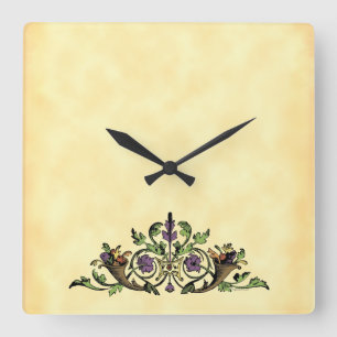 Horloge murale d'art Vintage Cornucopia