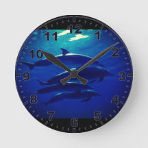 Horloge murale dauphin