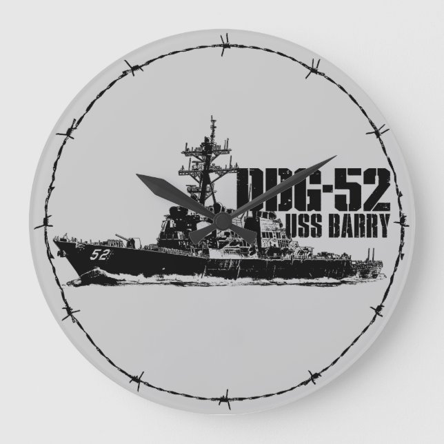 Horloge murale DDG-52 Barry rond (grande) (Recto)