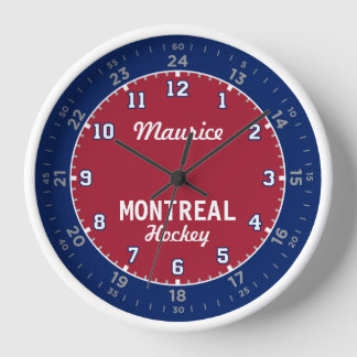 Horloge murale de 24 heures de hockey montréalais