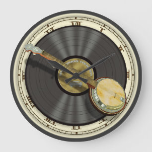 Horloge murale de banjo de Bluegrass