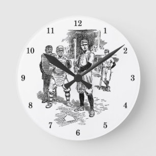 Horloge murale de baseball classique