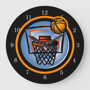 Horloge murale de basket-ball