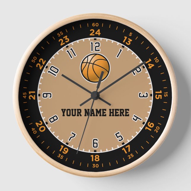 Horloge murale de basket-ball (Recto)