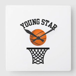 Horloge murale de basketball