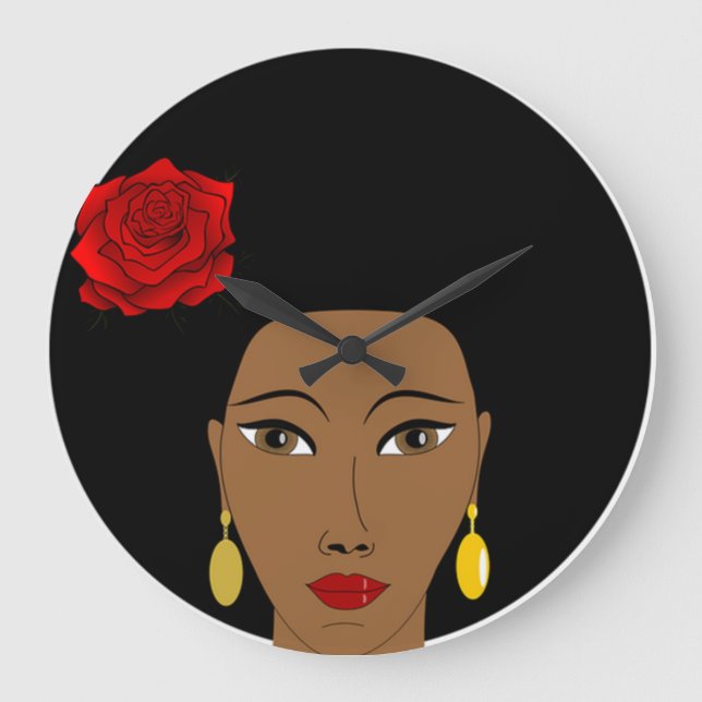 Horloge murale de beauté d'Afro (Recto)