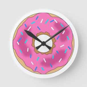 Horloge murale de beignet vitré