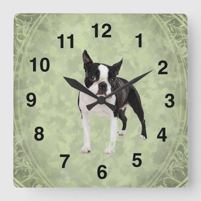 Horloge murale de Boston Terrier (Recto)