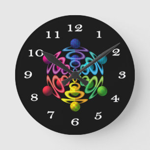 Horloge murale de bouton-pression de sphère