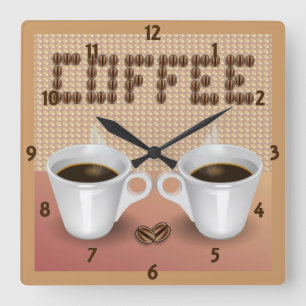 Horloge murale de café