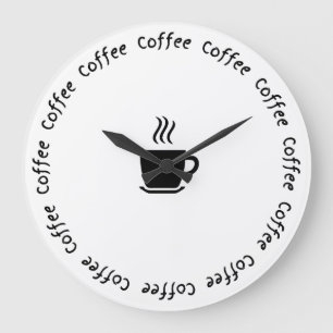 Horloge murale de café amusante - "Coffee O’Clock"