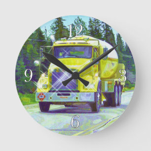 Horloge murale de camion-citerne aspirateur de
