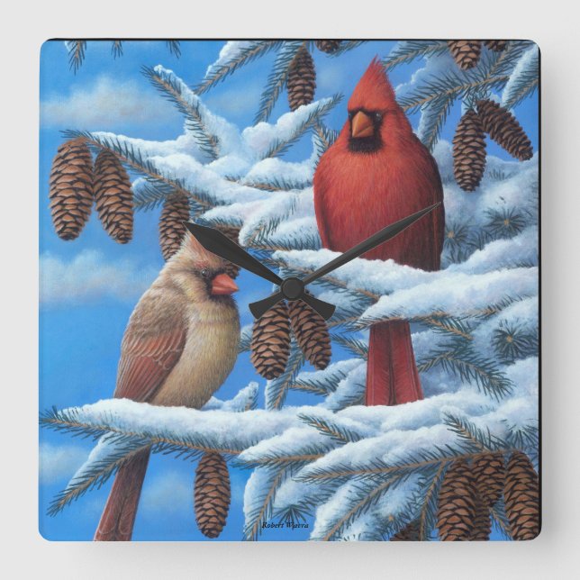 Horloge murale de cardinaux (Recto)