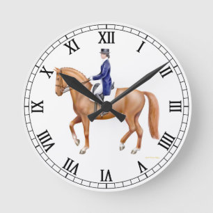 Horloge murale de cavalier de cheval de dressage