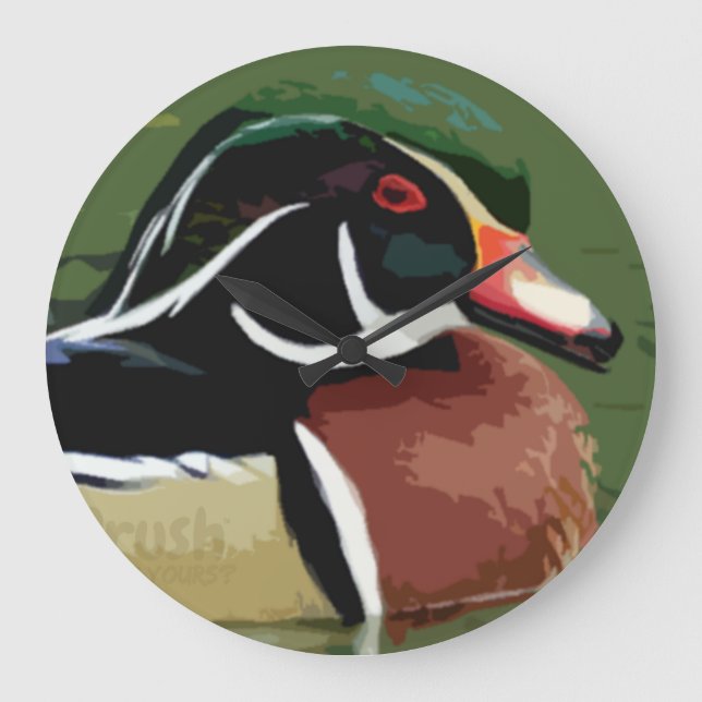 Horloge murale de chasse au canard, horloge murale (Recto)