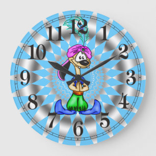 Horloge murale de chien de génie de bande dessin