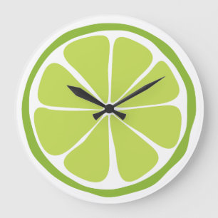 Horloge murale de citron vert d'été