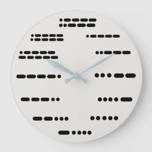 Horloge murale de code Morse avec chacun des 12
