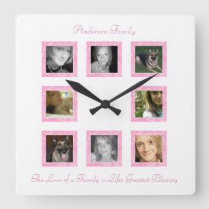 Horloge murale de Collage de Photo Personnalisée 