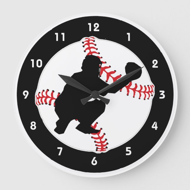 Horloge murale de conception de base-ball (Recto)