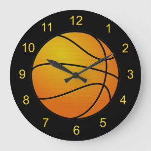 Horloge murale de conception de basket-ball