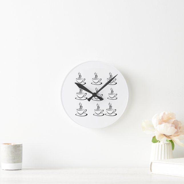 Horloge murale de conception de café (Maison)