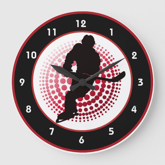 Horloge murale de conception de hockey (Recto)