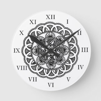 Horloge murale de conception de mandala