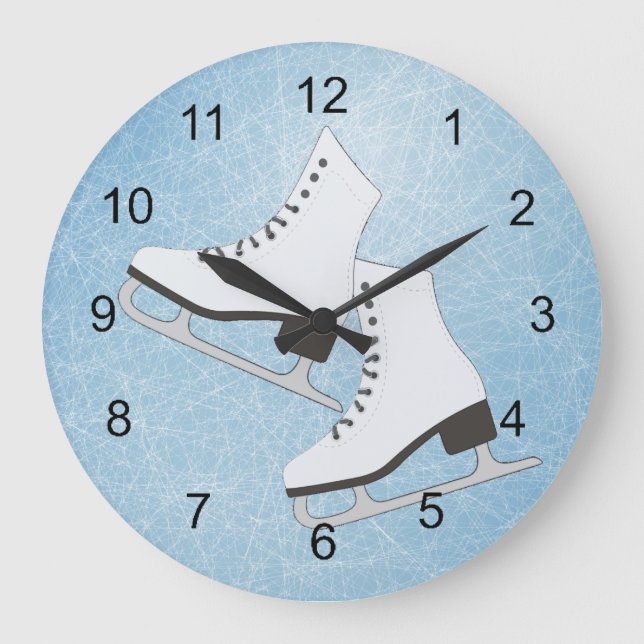 Horloge murale de conception de patins de glace (Recto)