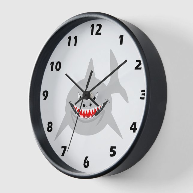 Horloge murale de conception de requin (Angle)